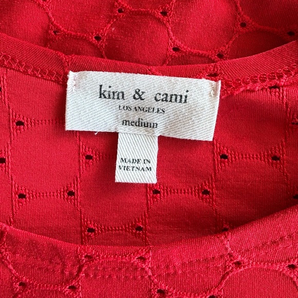Kim & Cami Red Dolman Sleeve Blouse | Size Medium - Picture 4 of 5